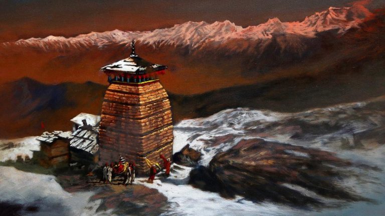 Hari Darshan Sankhya captures the silence and solitude of the mountains on canvas
