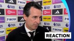 Villa were not 'clinical' against Fulham - Emery